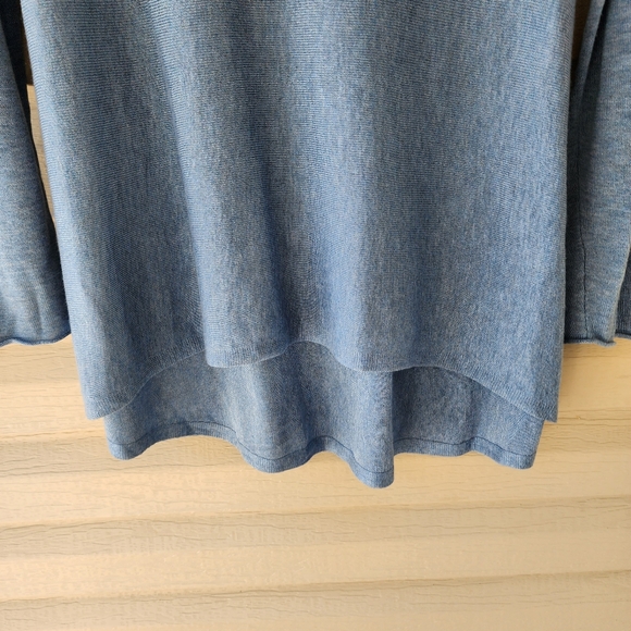 Eileen Fisher blue tencel knit sweater - Picture 4 of 13